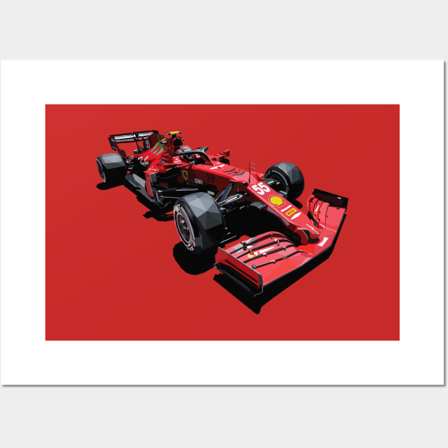 Carlos Sainz F1 car Wall Art by pxl_g